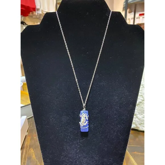 Jackie Gallagher Designs - Glass Bar and Charm Pendant Necklace - Picture 5 of 15